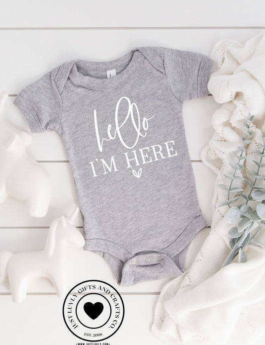 Hello I'm Here Onesie